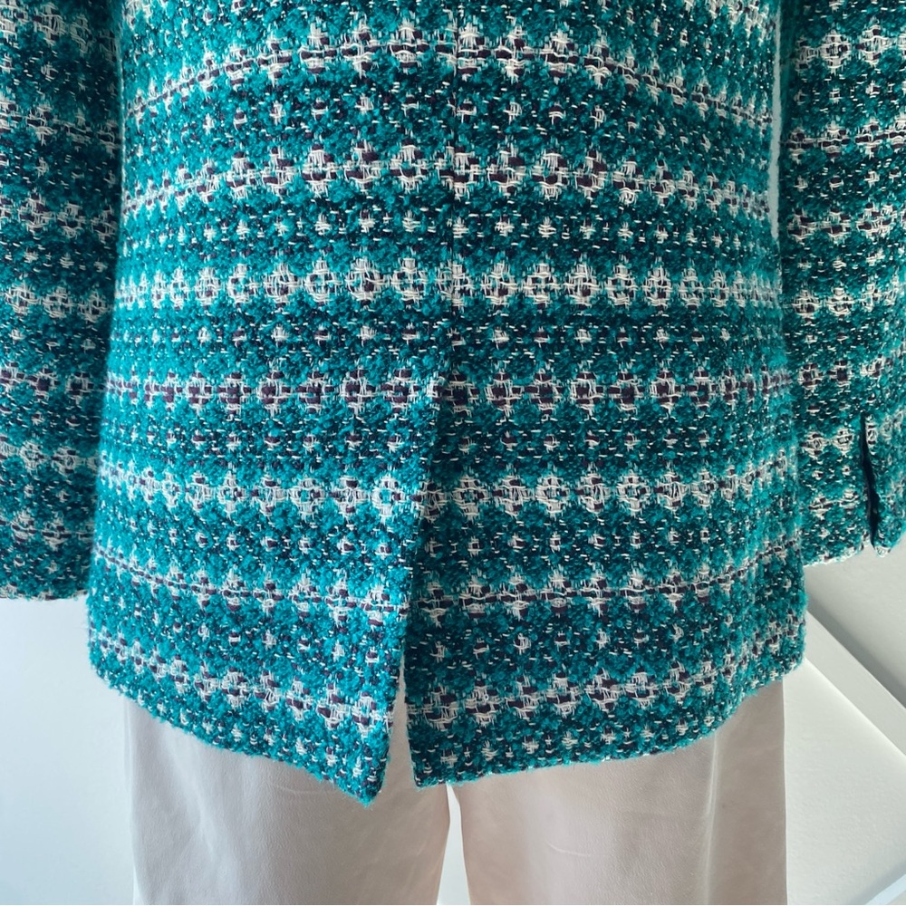 J.Crew Boyfriend Oversized Blazer in Emerald Green Italian Jacquard Wool - 0 - Picture 12 of 17